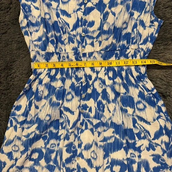 Sonoma Blue and White Floral Midi Dress - Picture 5 of 9